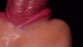CLOSE UP CUM SHOT  BEST DICKS SUCK!  Tongue and Lips BLOWJOB