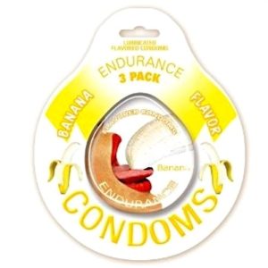 Endurance Condoms - Banana - 3 Pack